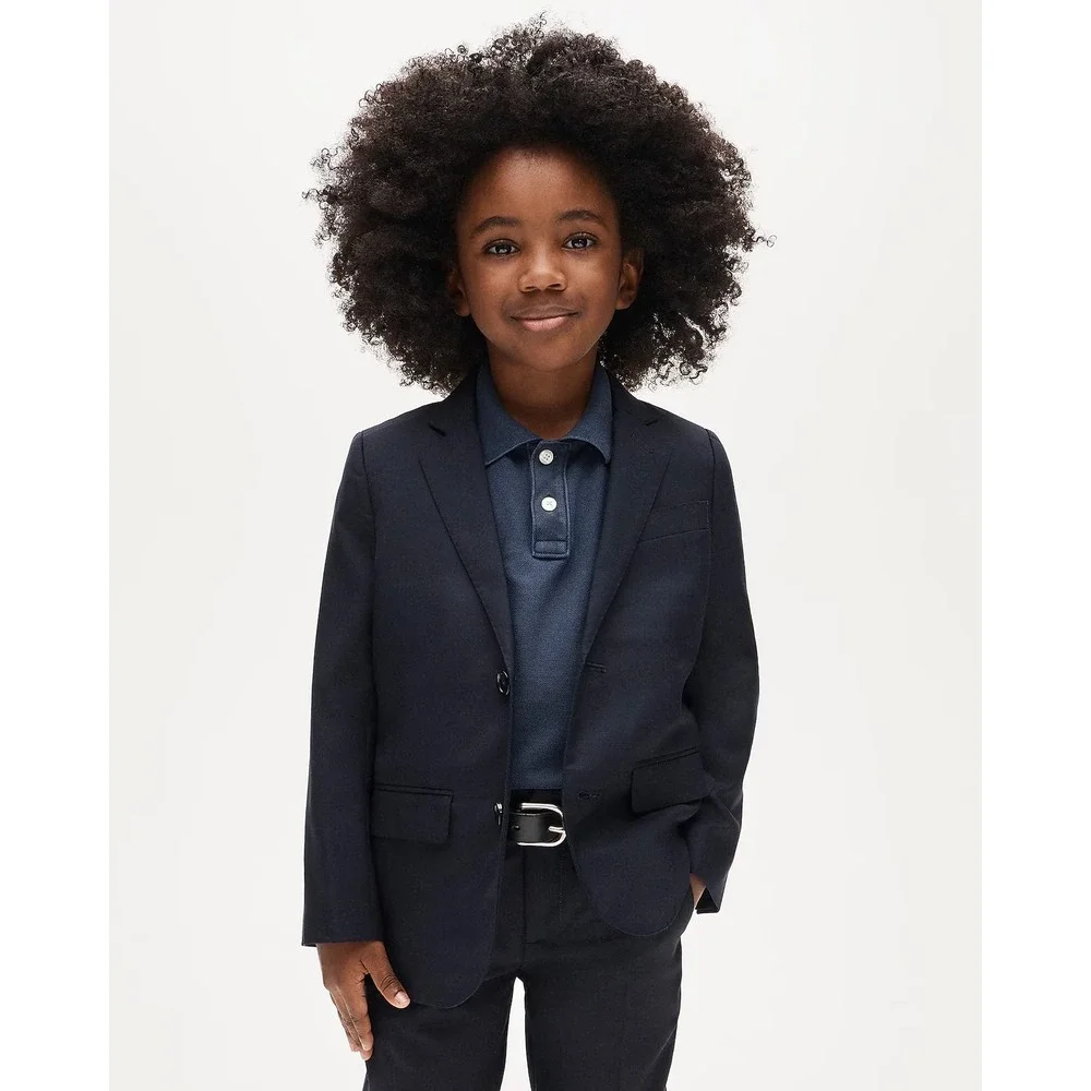 Crewcuts Boys Size 12 Ludlow Blazer Navy Blue Loro Piana Wool Suit Jacket NEW